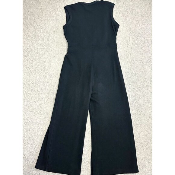 INDIGENOUS Organic Pima Cotton Wrap Jumpsuit Black Fair Trade Retails $148 - Picture 4 of 16